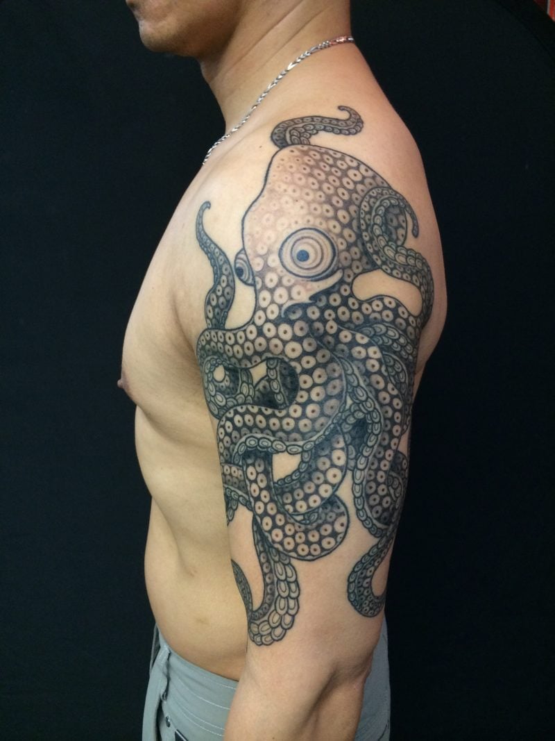 Oktopus Tattoobilder von Henk Schiffmacher 