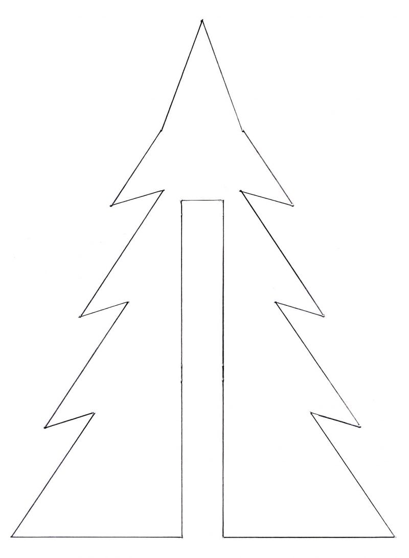 Weihnachtsmotive zum Ausdrucken Vorlage Weihnachtsbaum