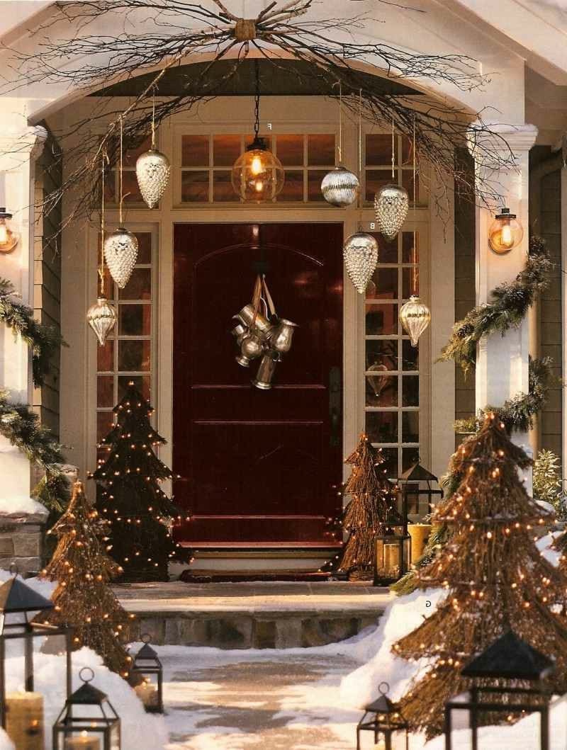 Dekoideen zu Weihnachten Eingangstür
