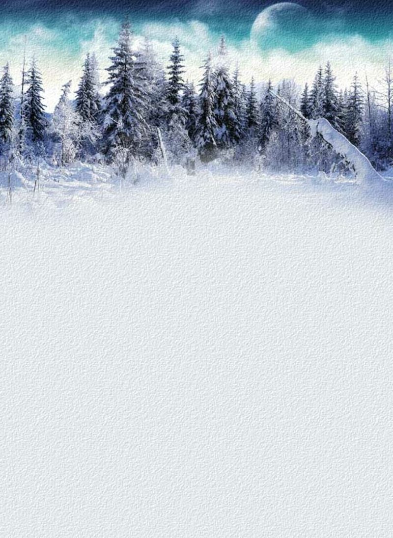thematisches Briefpapier zu Weihnachten Wald im Winter
