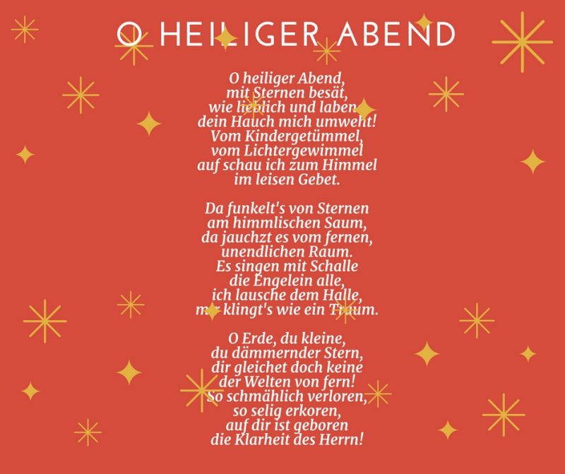 Gedichte für Weihnachten - O heiliger Abend