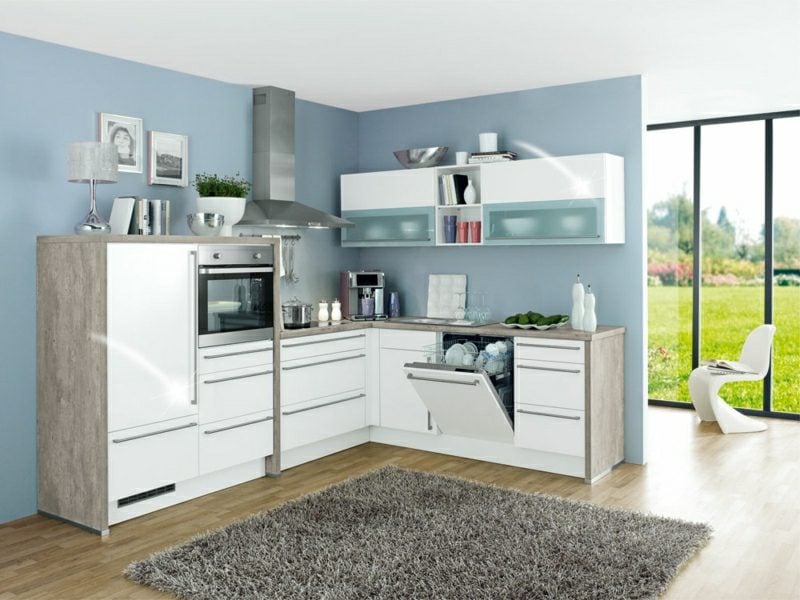 moderne modulare Küche im Weiss
