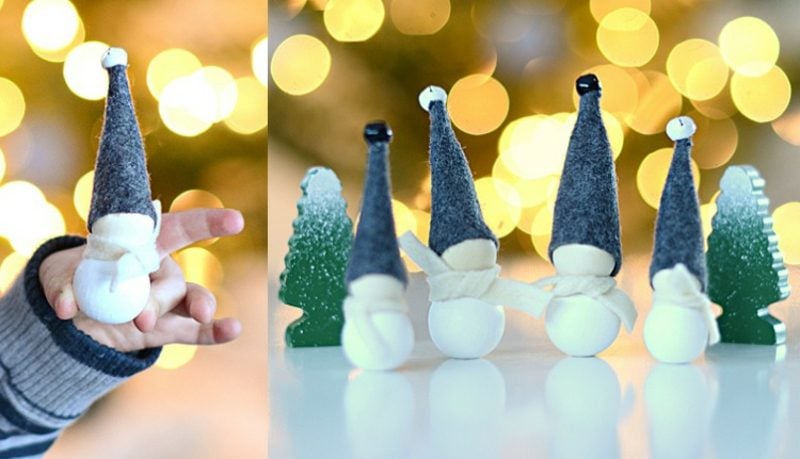 Basteln zu Weihnachten mit Kindern kreative Ideen mit Holzperlen