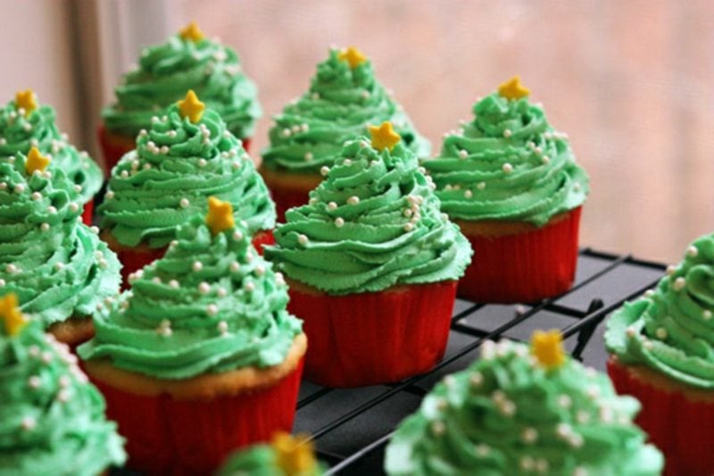 coole weihnachts cupcakes rezepten fur weihnachten weihnachtsbaume cupcakes