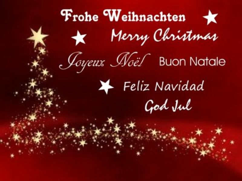  Frohe Weihnachten auf verschiedenen Sprachen: Sagen Sie's mal anders! Bildidee 