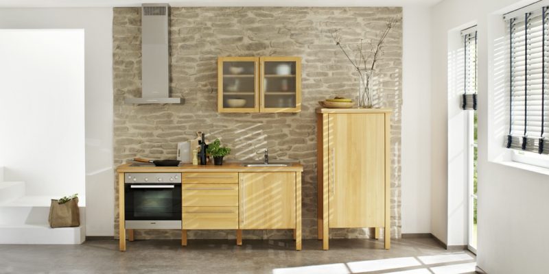 Modulküche aus Massivholz praktisches Design