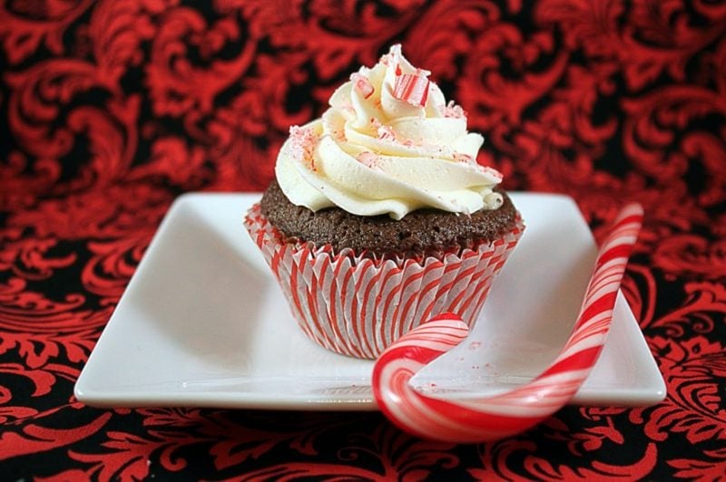 weihnachts peppermint cupcakes