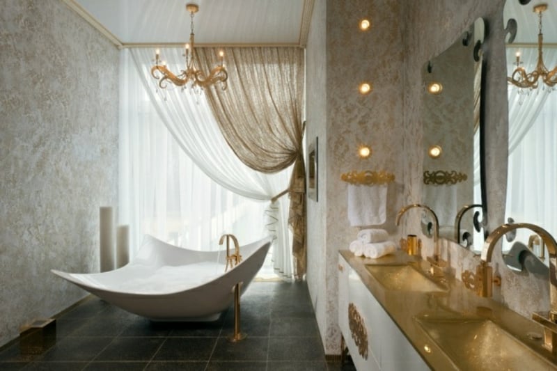 Luxus Badezimmer prachtvolle Einrichtung atemberaubender Look