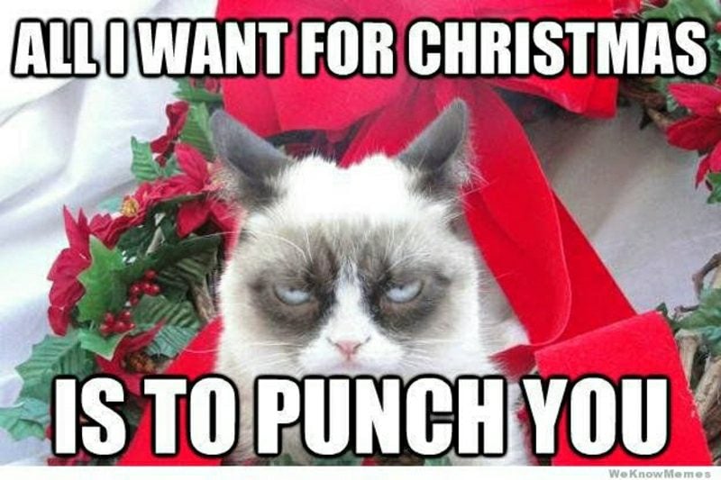 grumpy cat christmas meme