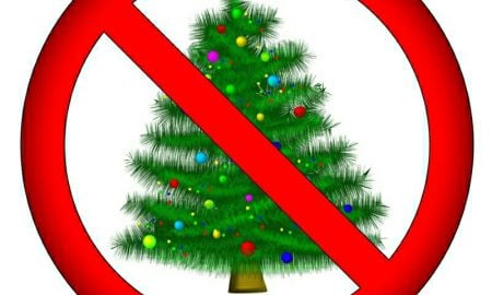 sign: no christmas for you!