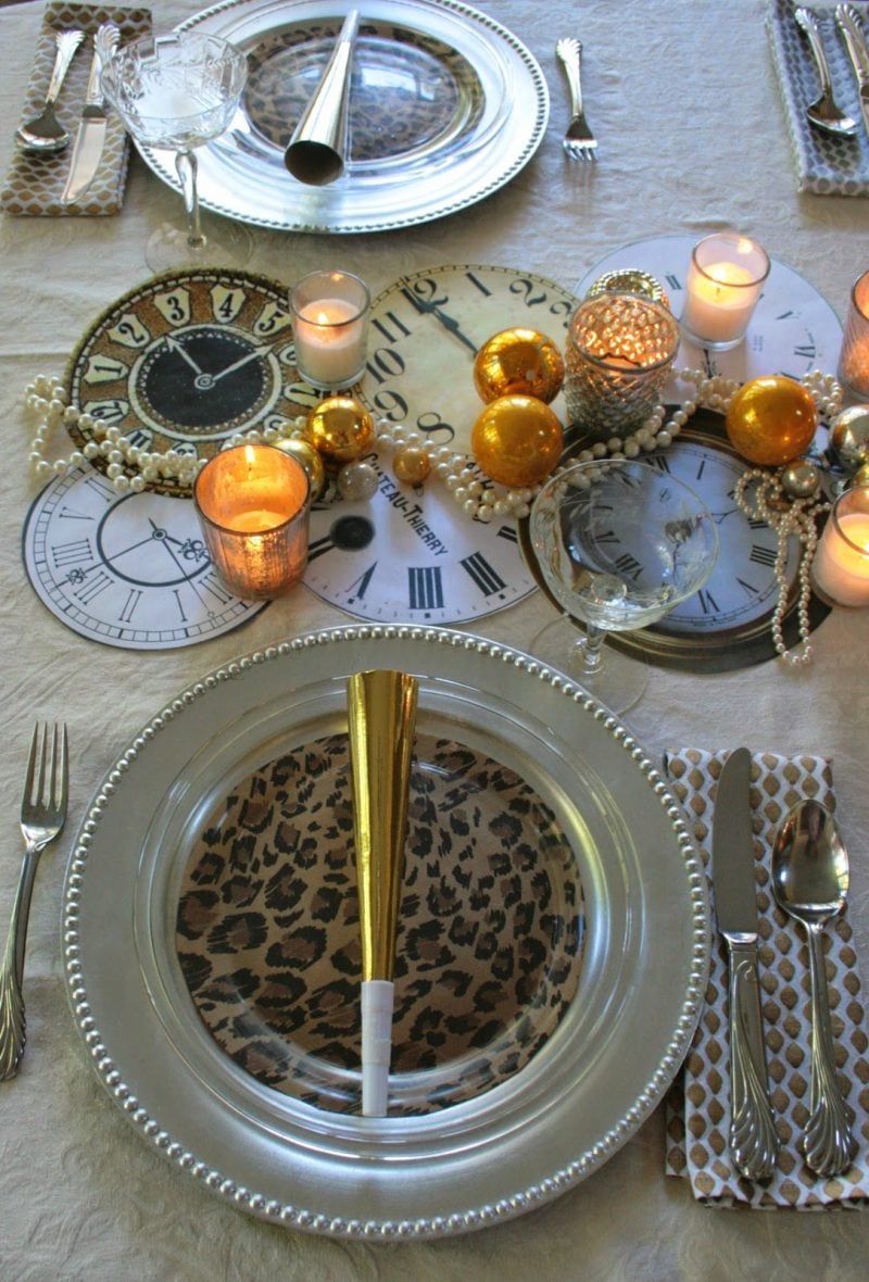 Silvesterparty Dekoration: festlich den Tisch eindecken und wunderschöne Dekoration selber machen