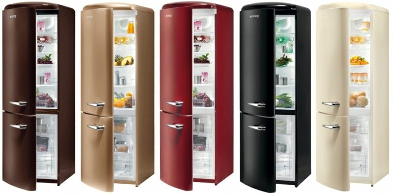 Bosch Retro Kühlschrank gross unterschiedliche Modelle Farbgestaltung