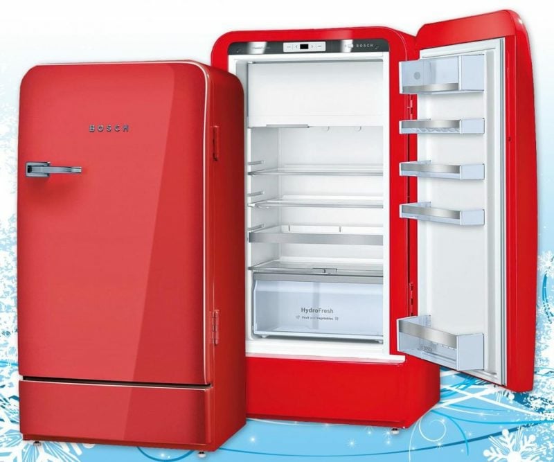 Bosch Retro Kühlschrank rot