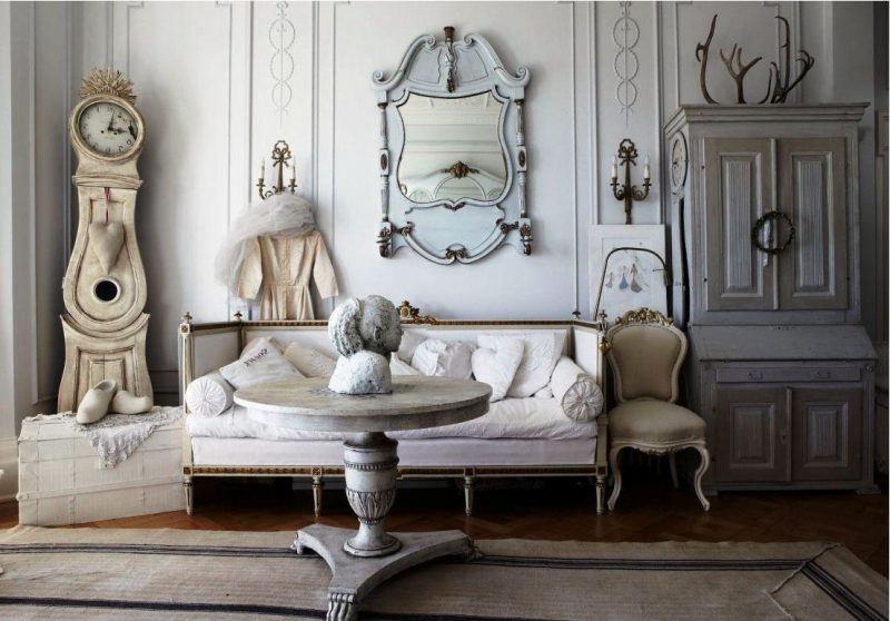 Möbel Landhausstil weiß beste ideen einrichtung effektvoll akzente spiegel sofa stuhl tisch accessoires