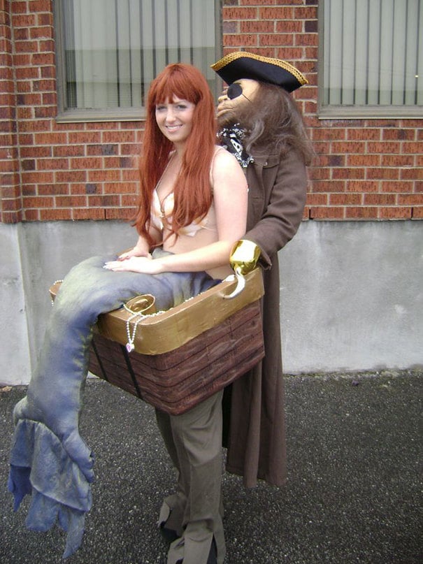coole kostüme für zwei seejungfrau pirat verkleidung fasching ideen