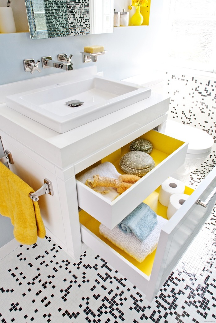 modernes bad ideen regal weiß schubladen holz badezimmer einrichten badaccessoires