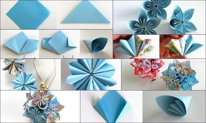 Fleurogami Blüte Origami Anleitung