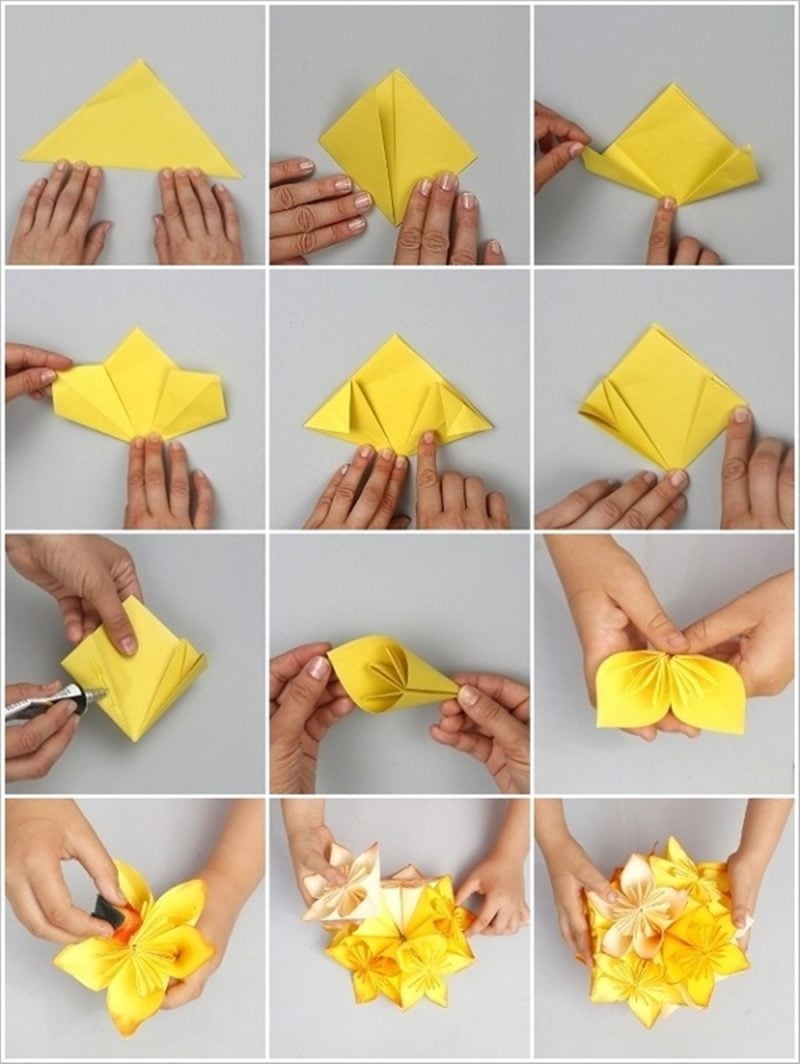 Origami Blume basteln: Kreative Idee zum Muttertag