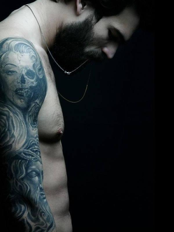 tattoo ideen porträt tattoo motive männer ärmel