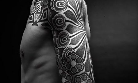 tattoo motive männer ärmel tattoo ideen abstrakte 3d tattoos männer