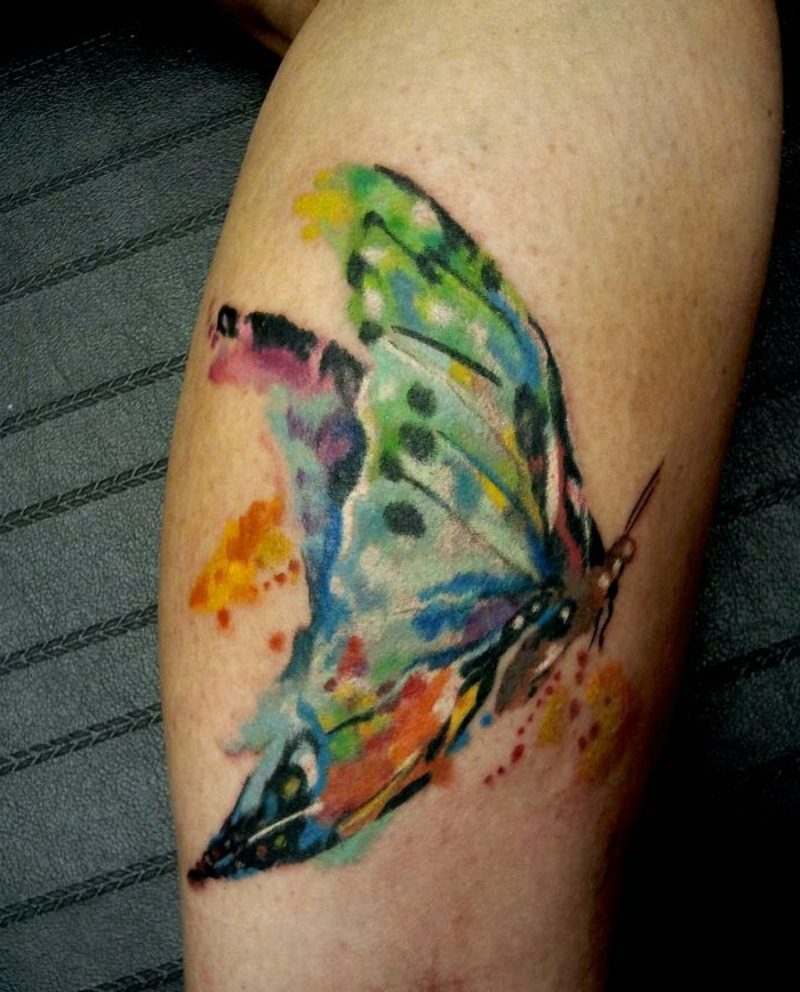 Tattoo Schmetterling Aquafarben herrliches Design