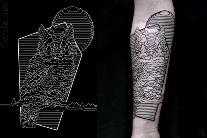 Tattoo auf Unterarm Mann Eule realistische Darstellung 3D-Effekt