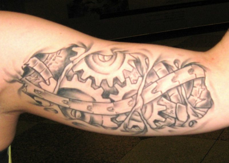 biomechanische tattoos biomechanik tattoo wade mechanische tattoos schwarz weiss