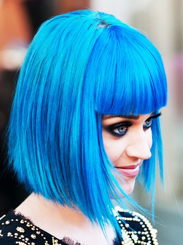 blaue haare haarfarben blau trend haarfarbe katy perry 