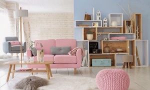 kleines wohnzimmer einrichten ideen möbel rosa farben