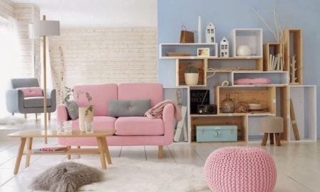 kleines wohnzimmer einrichten ideen möbel rosa farben
