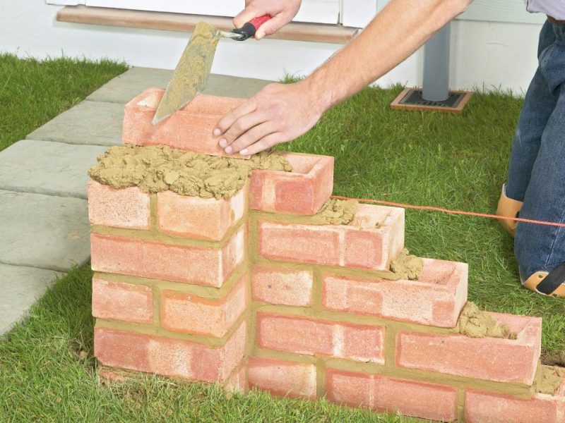 Gartenmauer Aus Ziegelsteinen Selber Bauen Anleitung DIY Garten 