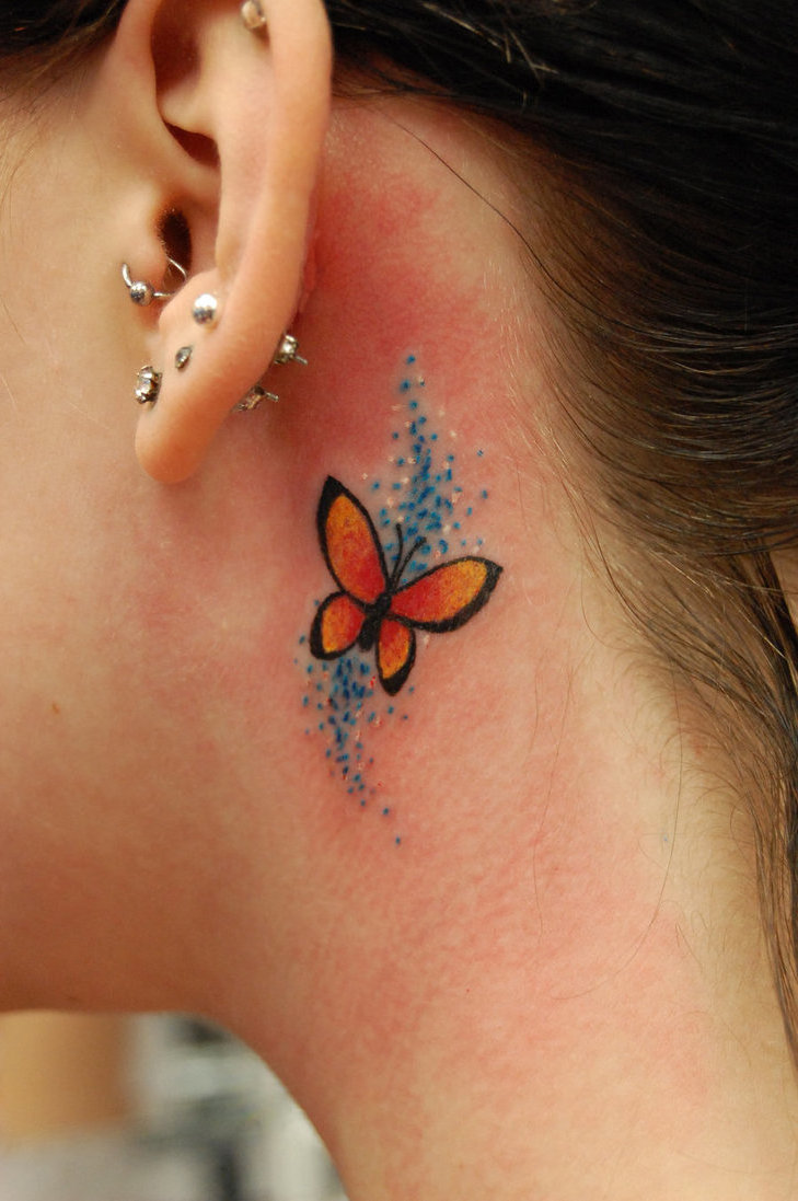 Tattoo Schmetterlinge Frauen Rücken