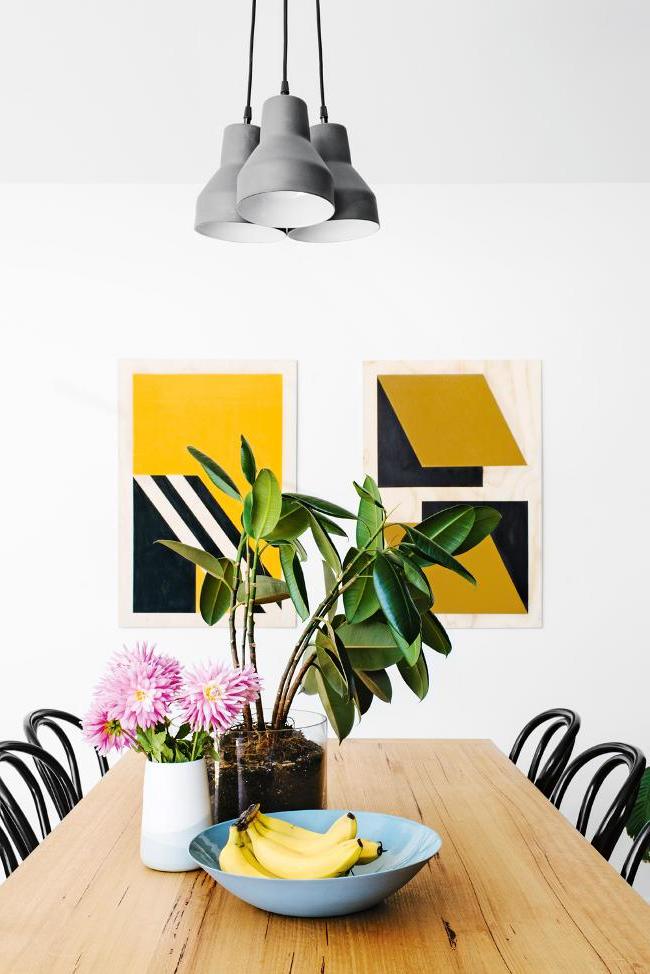 DIY Deko im Wohnzimmer : kreative Wandgestaltung