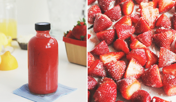 Erdbeeren Limonade selber machen - Rezept 