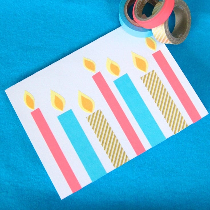 Geburtstagskarte selber machen - Washi Tape