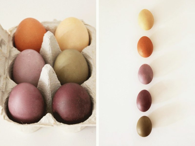 Ostereier färben mit Naturfarben unterschiedliche Nuancen kreieren