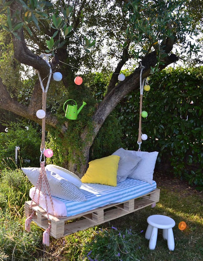Liege im Garten - hängendes Bett selber machen