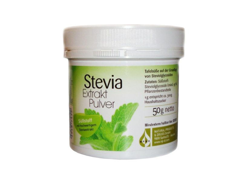 low carb Zucker Stevia gesund Extrakt Verpackung