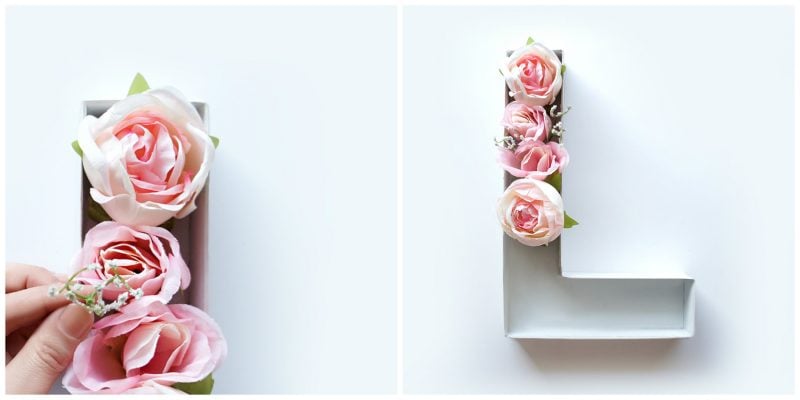 DIY Monogramm: Blumen Buchstaben selber machen