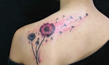tattoo pusteblume bunt