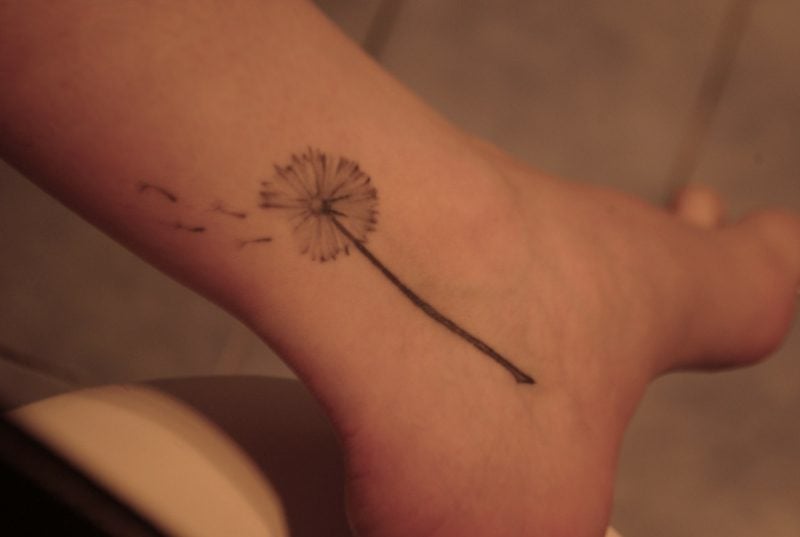 tattoo pusteblume vorlage fuß