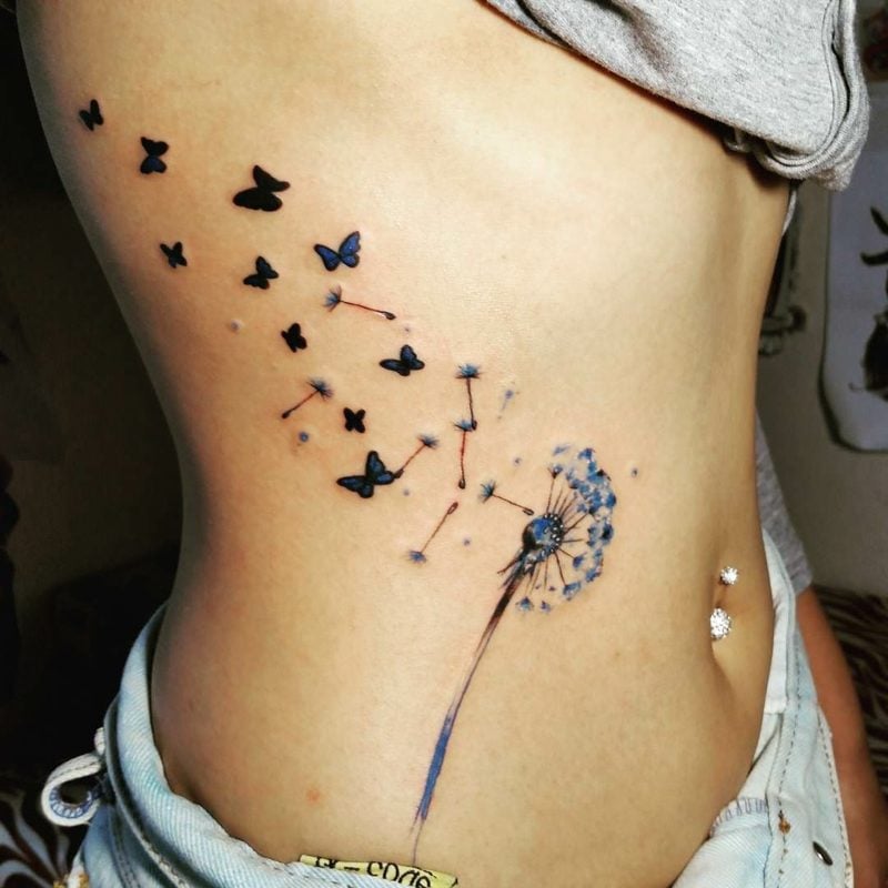 tattoo pusteblume vorlage schwarz