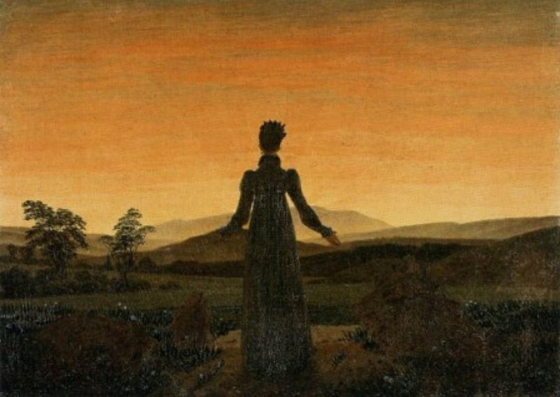 romantische Bilder Frau vor der Morgensonne Caspar David Friedrich