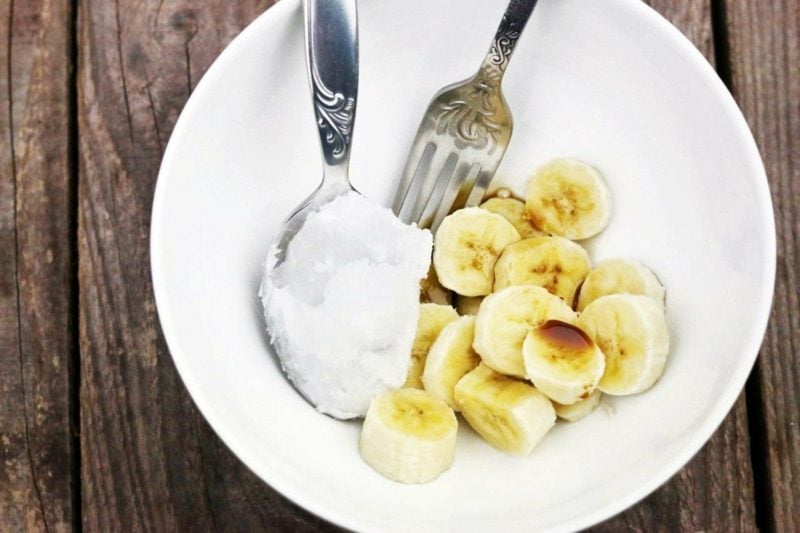 Haarkur selber machen Rezept mit Banane gegen Spliss