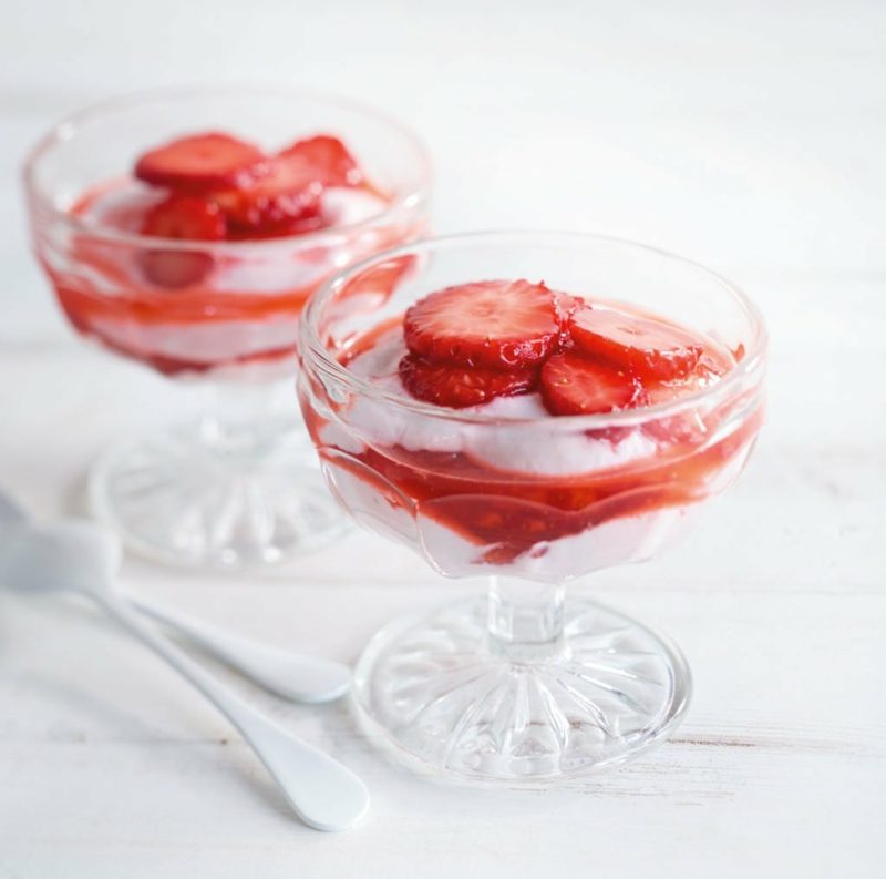 Bodybilding Rezepte Magerquark mit Erdbeeren