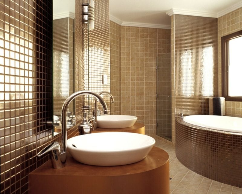 badezimmer modern mosaikfliesen