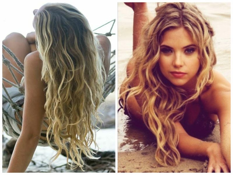 Frisuren langes Haar Beach Waves