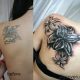 Cover up Tattoo Frau Schulter