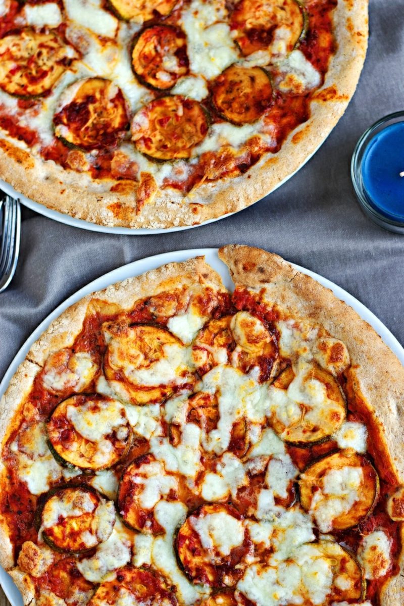 Lidl vegane Pizza mit Zucchini Sosse