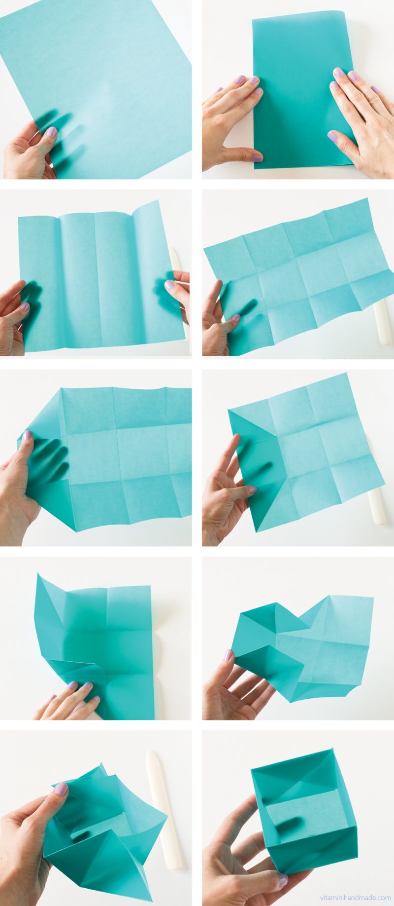 Geschenkbox basteln nur aus Tissue Papier 